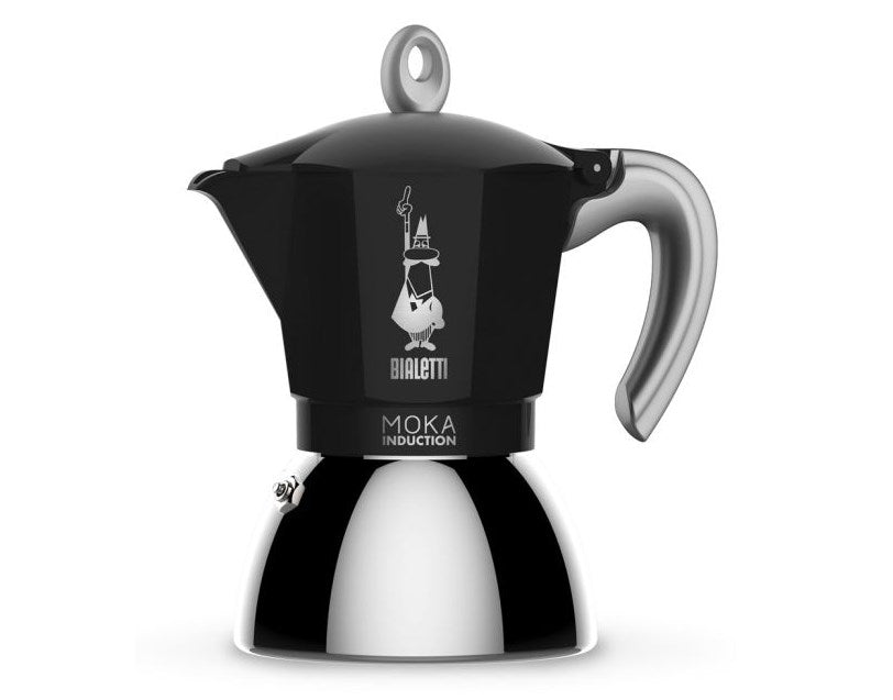 Bialetti Moka Induktion, Schwarz, Espressokocher für 4 Tassen Bialetti Moka Induktion, Schwarz, Espressokocher für 4 Tassen